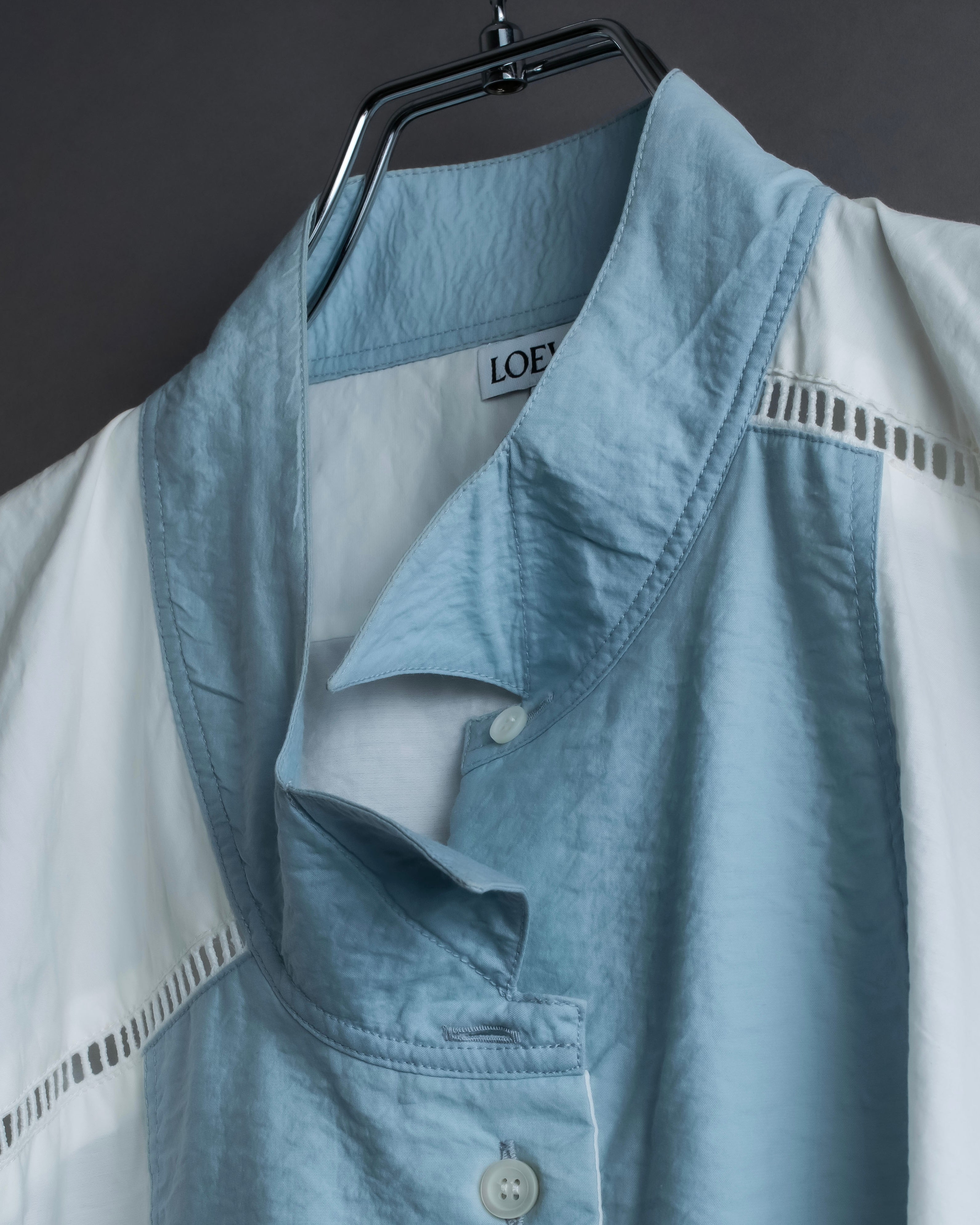 "LOEWE" Asymmetrical waist ribbon design long shirt