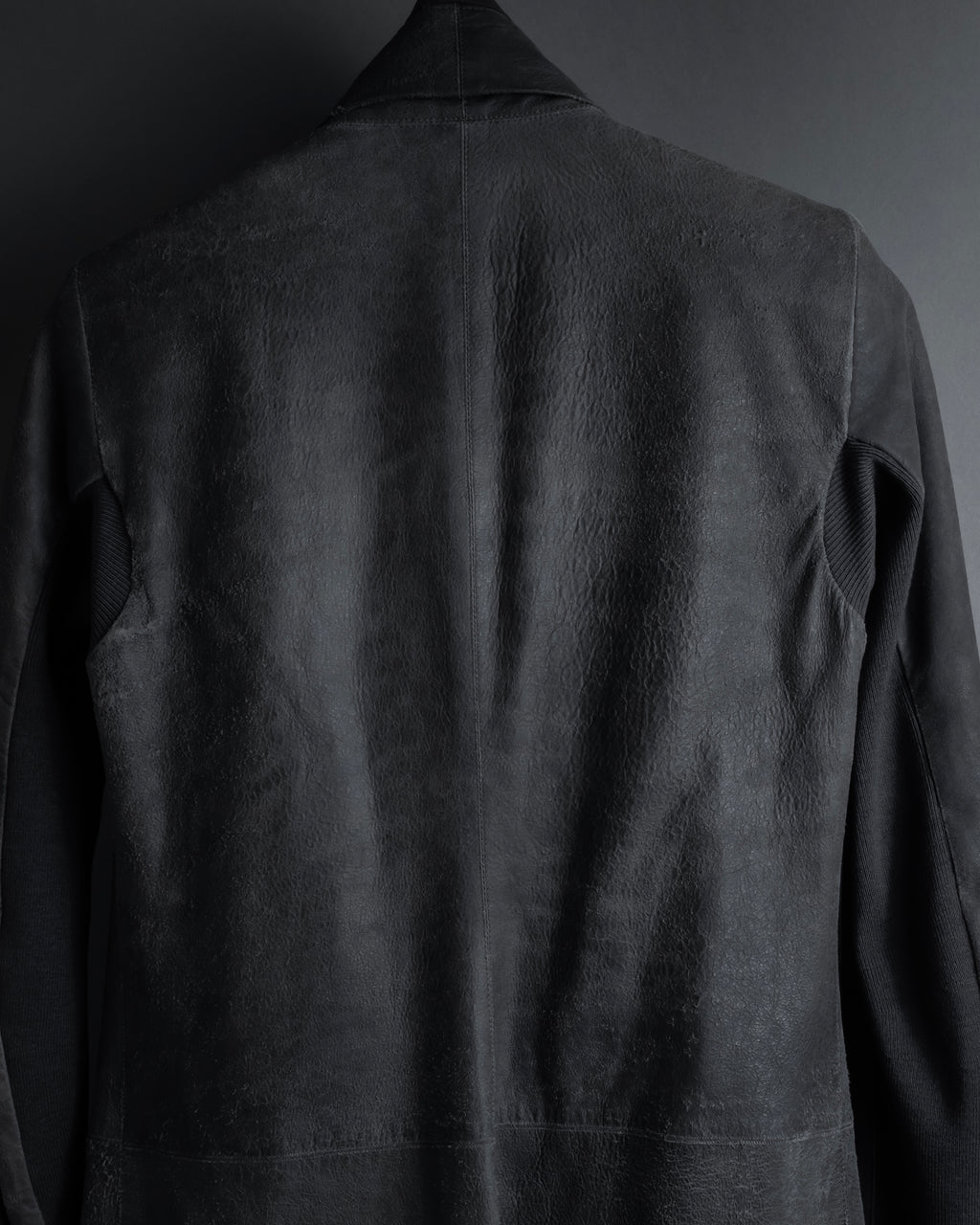 -SPECIAL- "Rick Owens" 13AW Ribbed leather zip-up jacket