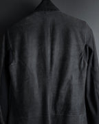 -SPECIAL- "Rick Owens" 13AW Ribbed leather zip-up jacket