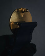 "Christian Dior" Oval logo buckle structured leather belt