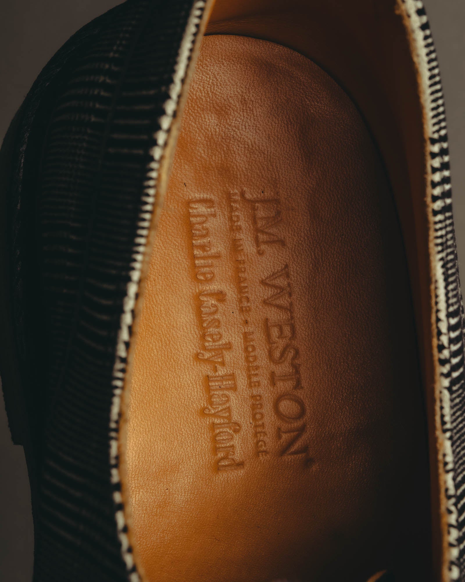 "J.M. WESTON" 2010's Prince of wales checked derby shoes