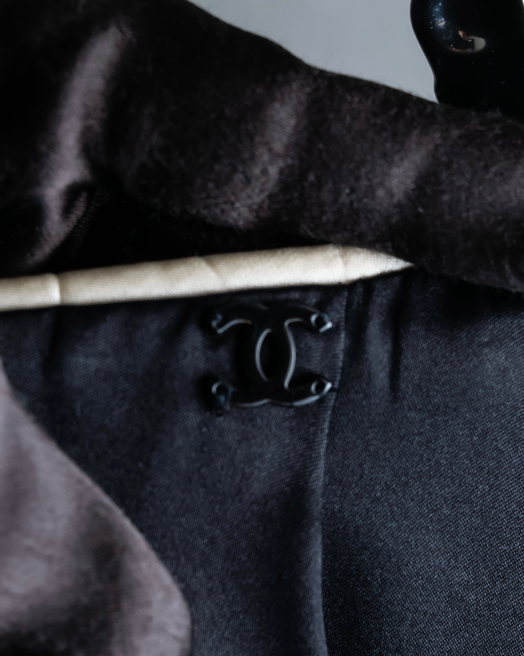 “CHANEL” Designed hem silk flare pants