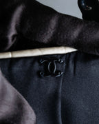 “CHANEL” Designed hem silk flare pants