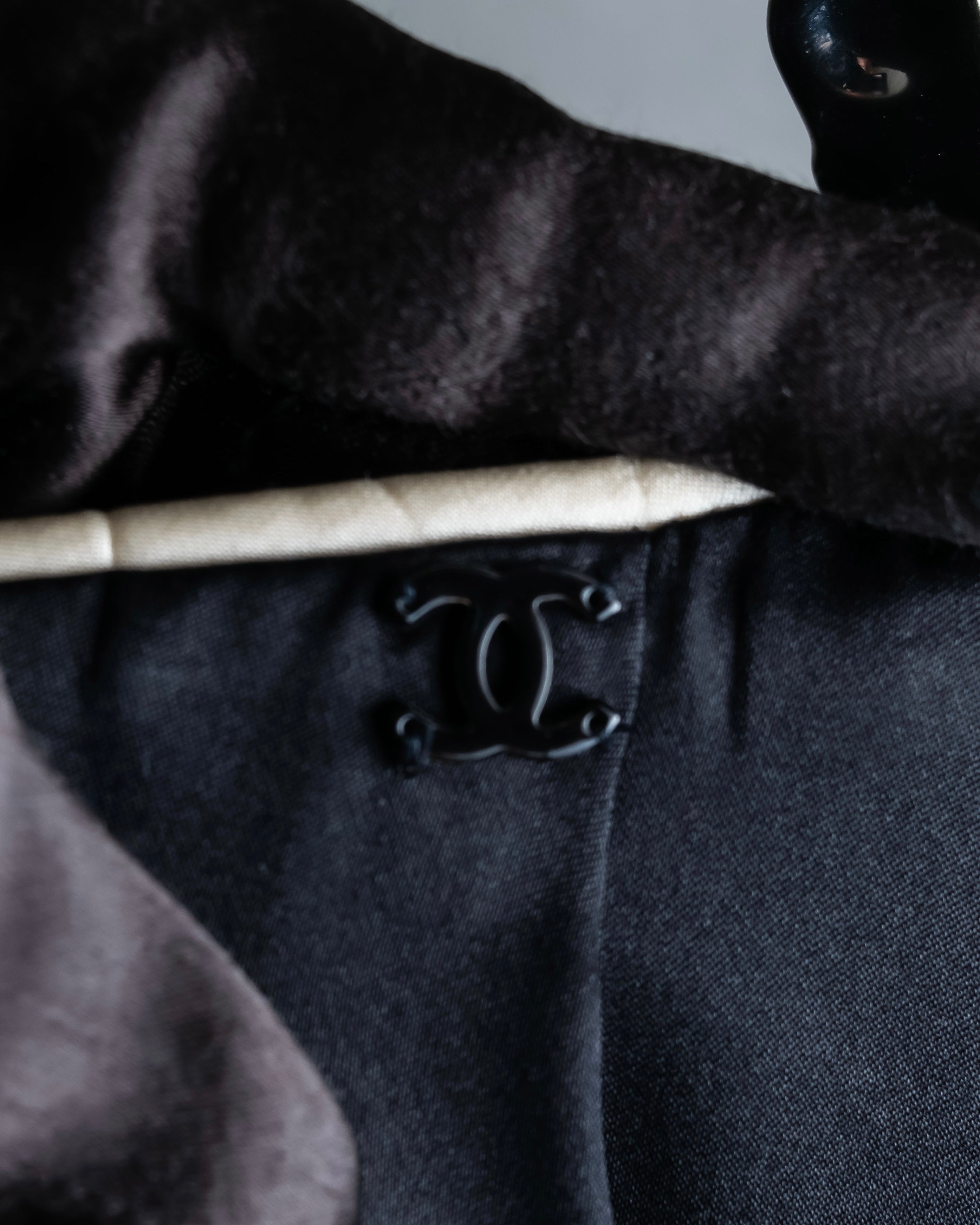 “CHANEL” Designed hem silk flare pants