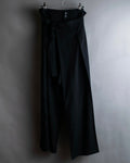 "YOHJI YAMAMOTO +NOIR" Asymmetrical slit sarouel slacks