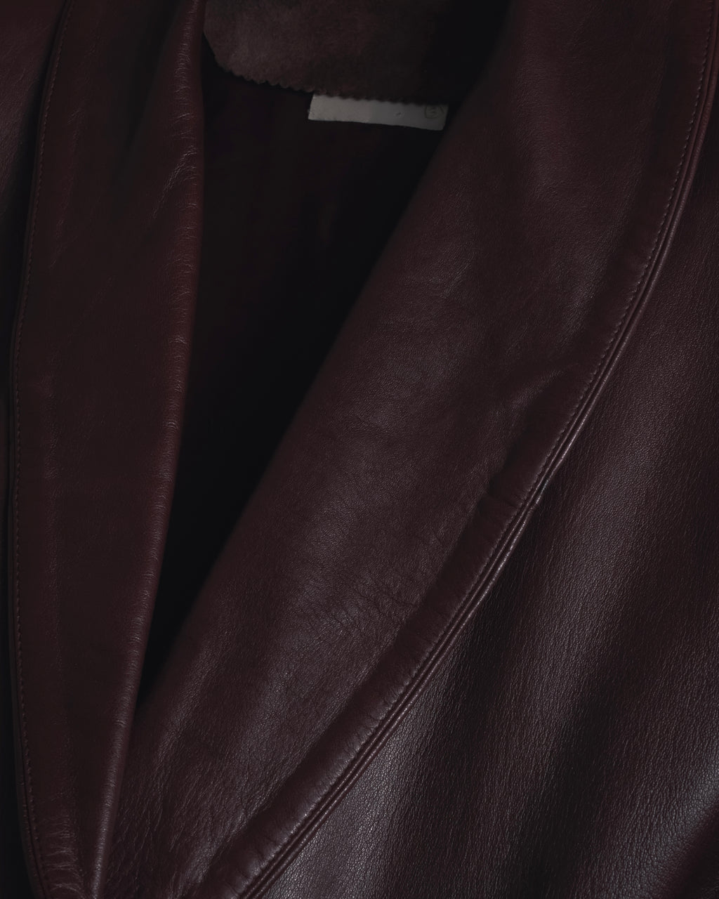 "LOEWE" 80’s-90’s nappa leather shawl-collar jacket