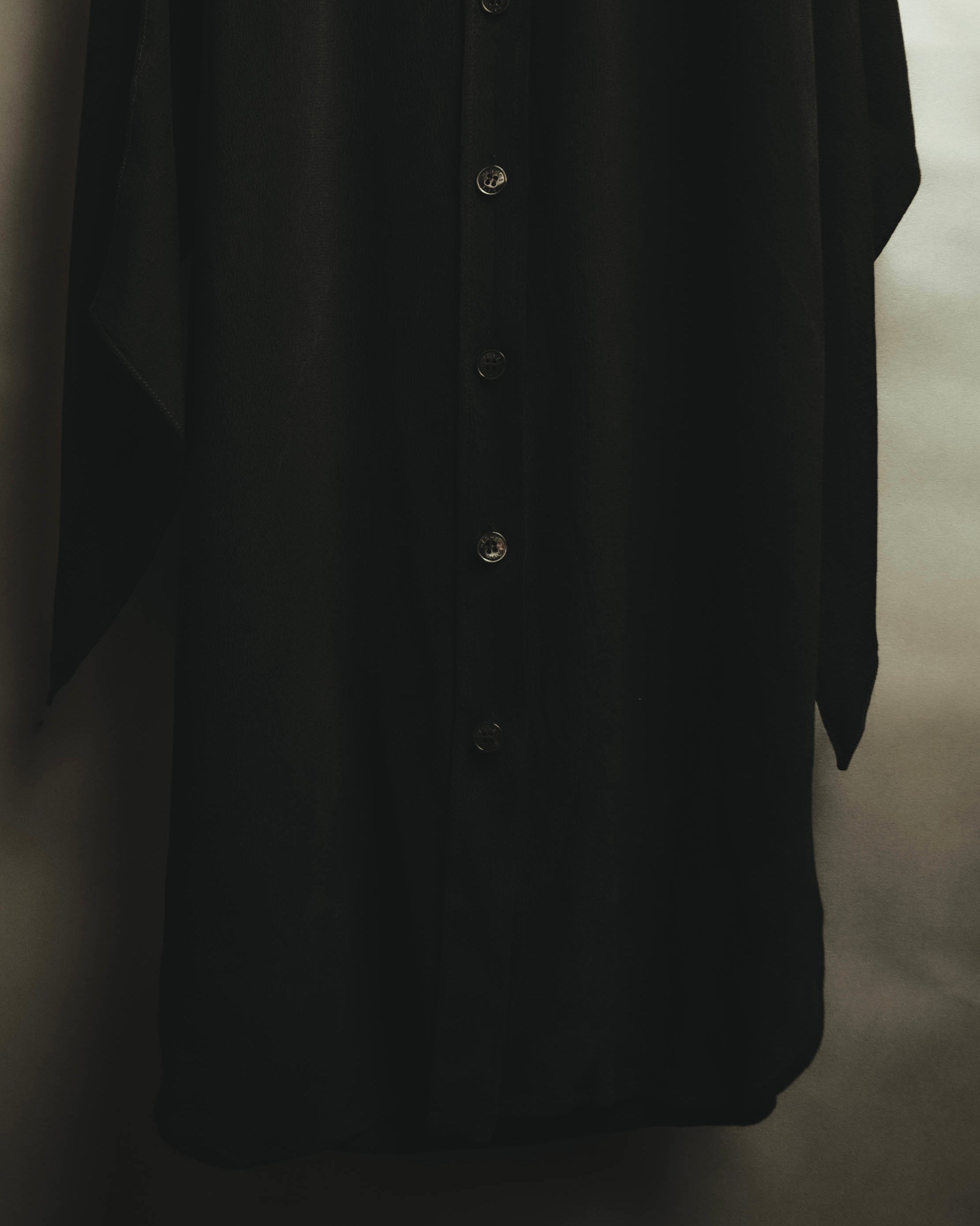 -SPECIAL- “HERMÈS“ 00’s-10’s Sleeveless silk draped shirt dress