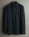 "Jean Paul Gaultier Classique" 90's Geometric jacquard total-pattern shirt with shell buttons