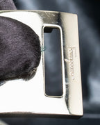 "Ferragamo" Gancini motif leather bangle