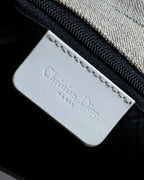 "Christian Dior" Malice Pearl Series greige color canvas shoulder bag