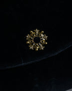 "Salvatore Ferragamo" Antique jewelry motif design velvet shoulder bag