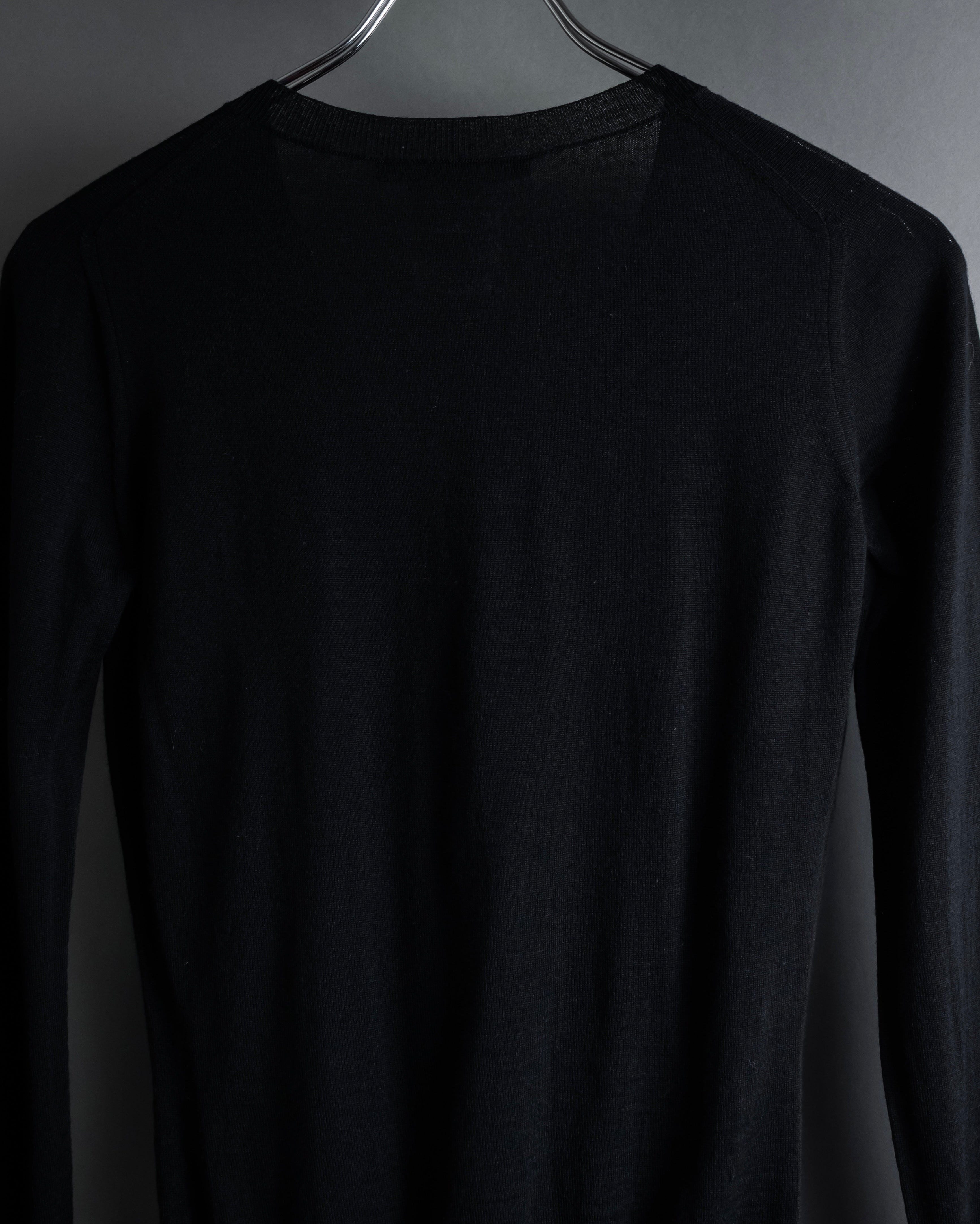 "GUCCI" Embellished v neck jewel knit sweater