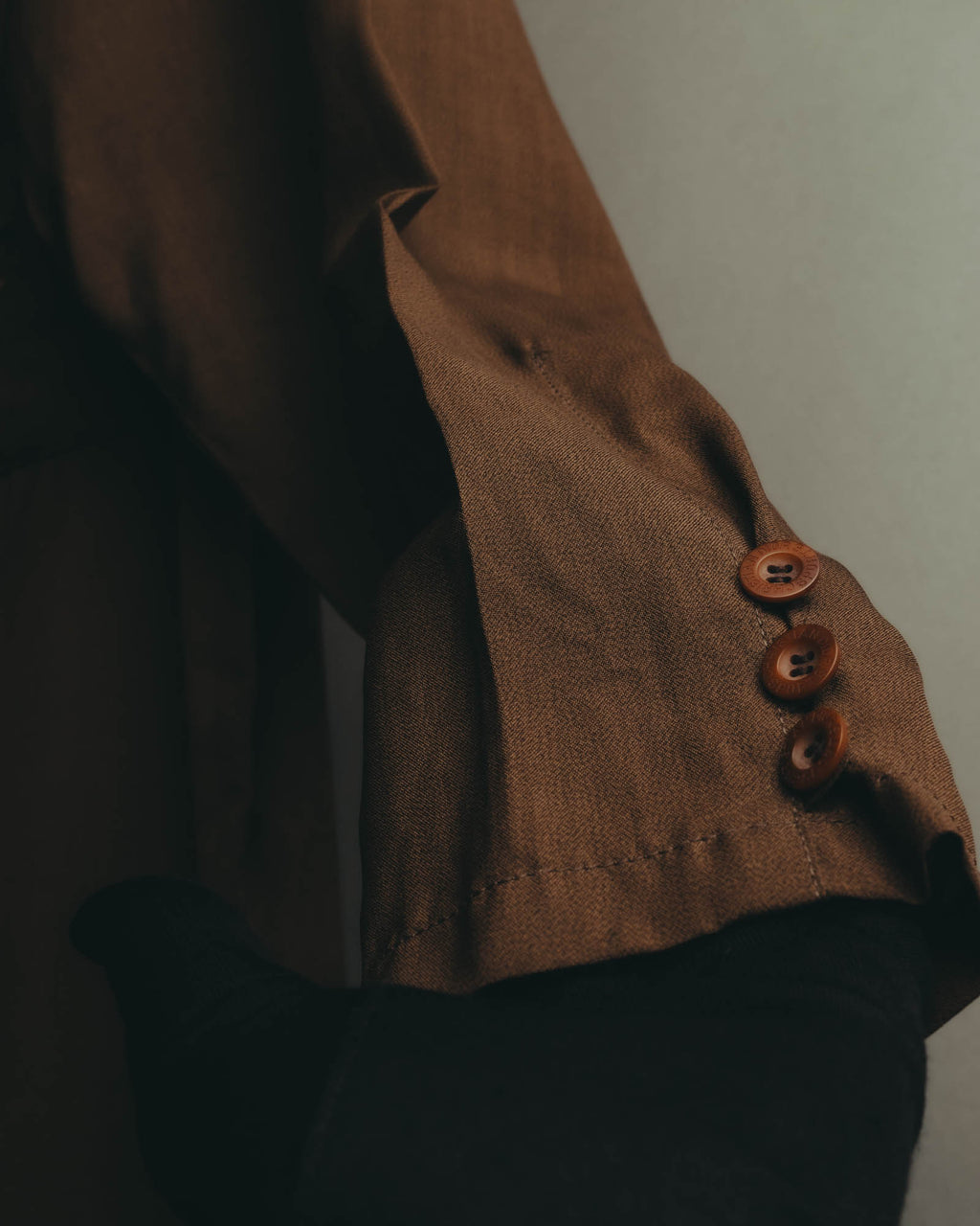 "Christian Dior" 80's  Lustrous silk blend long sleeve shirt