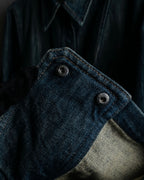 "GUCCI" Vintage faded shaped denim jacket