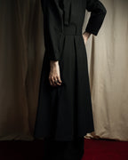 "tricot COMME des GARCONS" 90's Tailored collar belted long dress