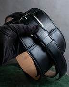 "CELINE" Double buckle belt leather corset belt