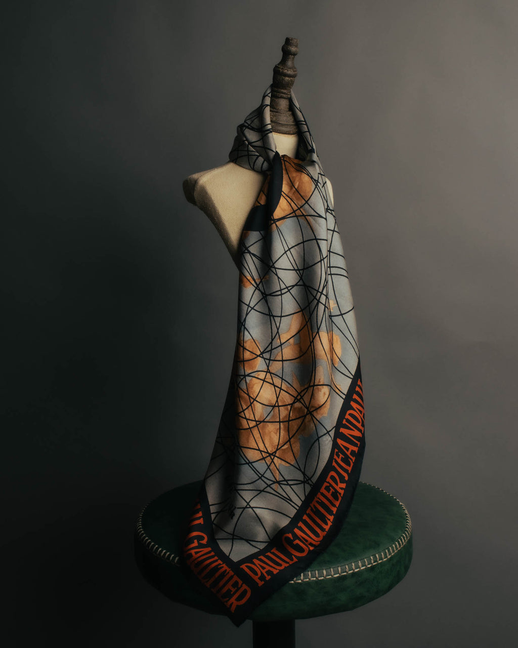 “Jean Paul Gaultier” 90’s-00’s Graphic logo scarf