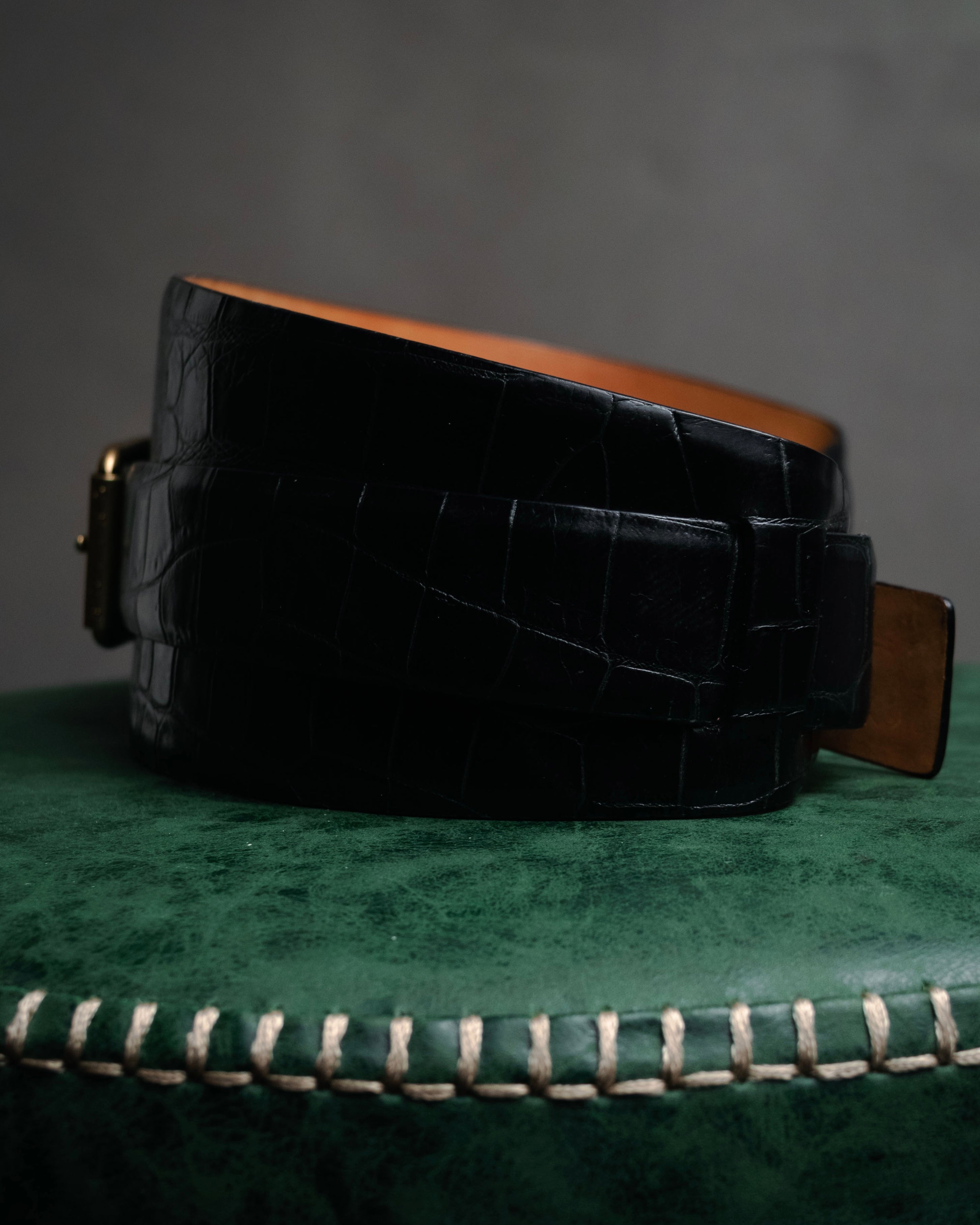 –SPECIAL– “CELINE” 18’s Croc embossed double wrap corset belt