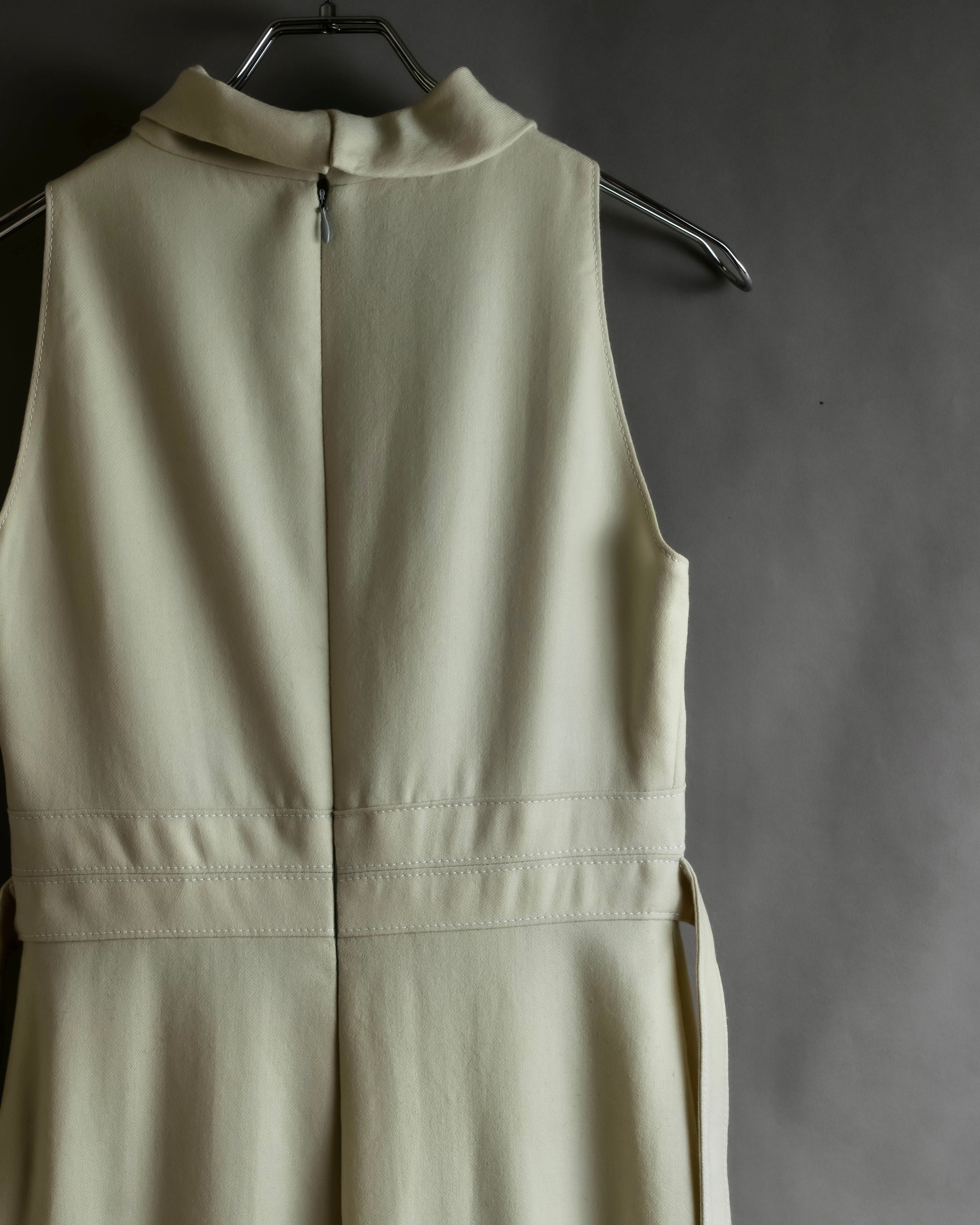 "VALENTINO" Belted design sleeveless long dress