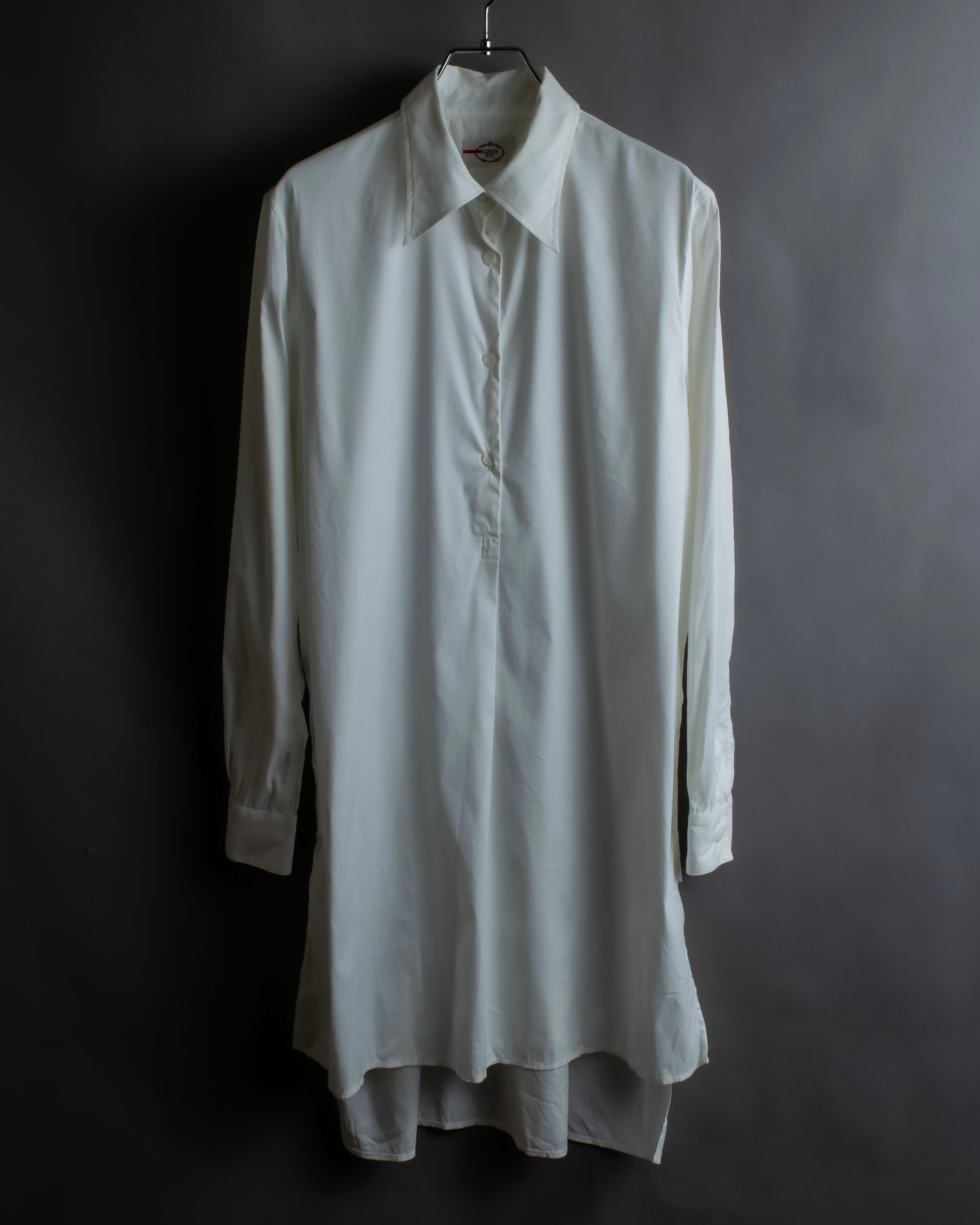 "PRADA" Oversized A-line silhouette long shirt