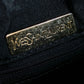 "YVES SAINT LAURENT" Logo engraved bicolor leather boston bag