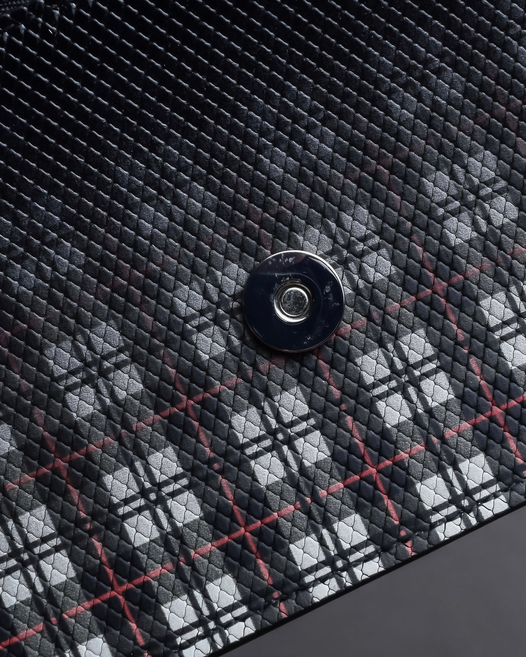 "MAISON MARGIELA" Check pattern gradient design chain shoulder leather wallet bag