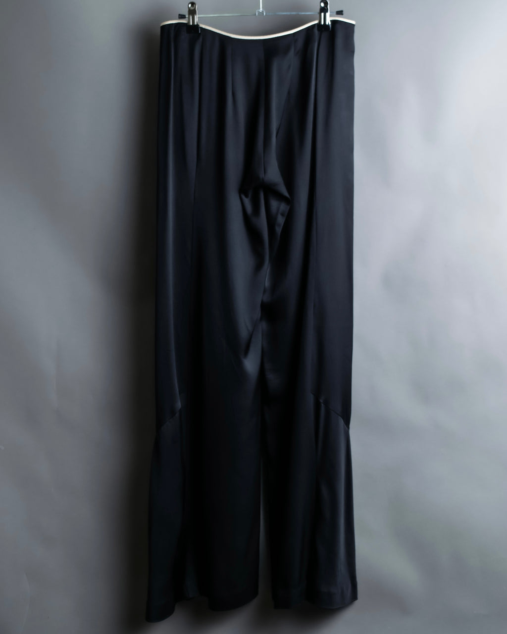 “CHANEL” Designed hem silk flare pants