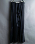 “CHANEL” Designed hem silk flare pants