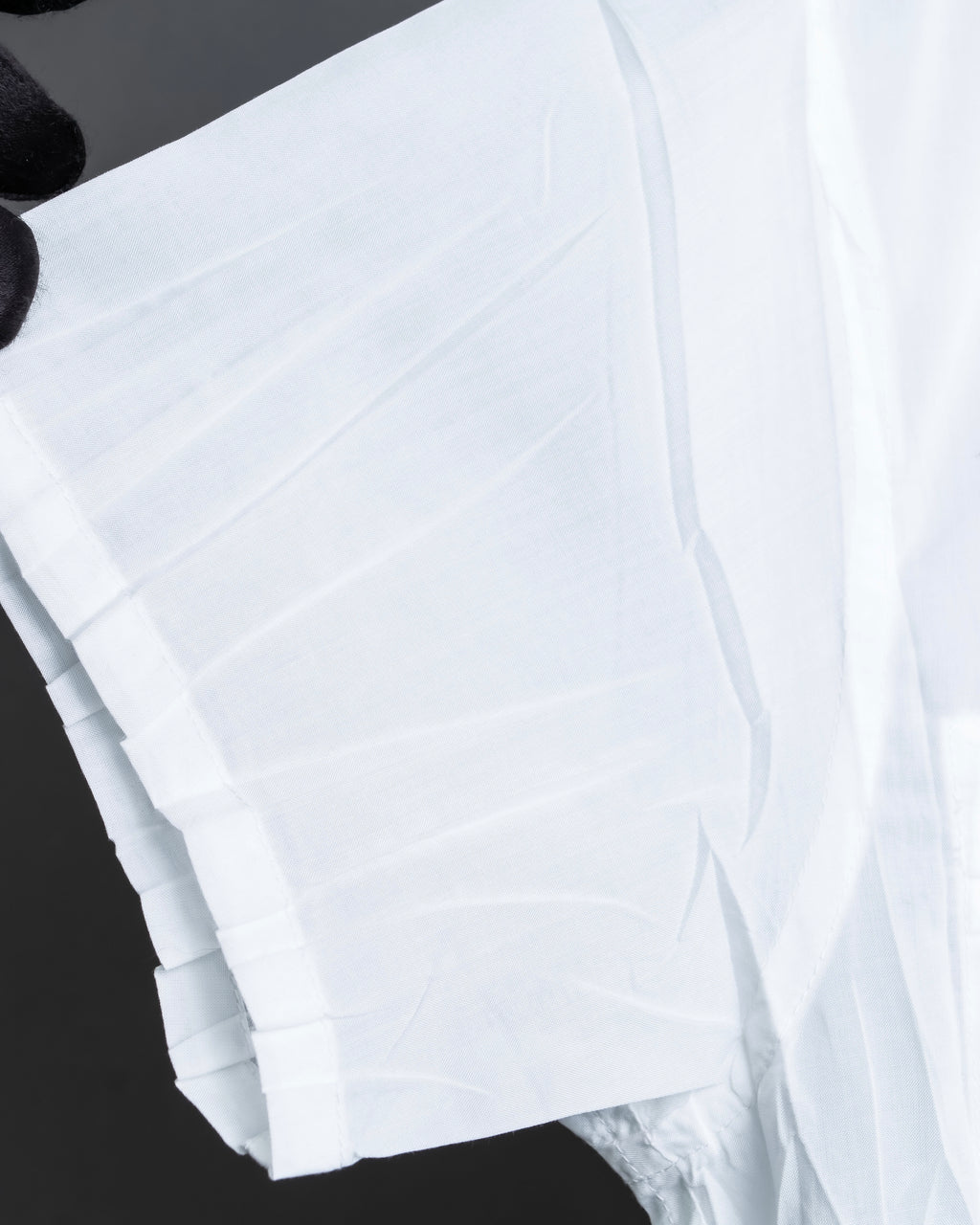 "ISSEY MIYAKE" Pleated short sleeve shirt