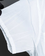 "ISSEY MIYAKE" Pleated short sleeve shirt