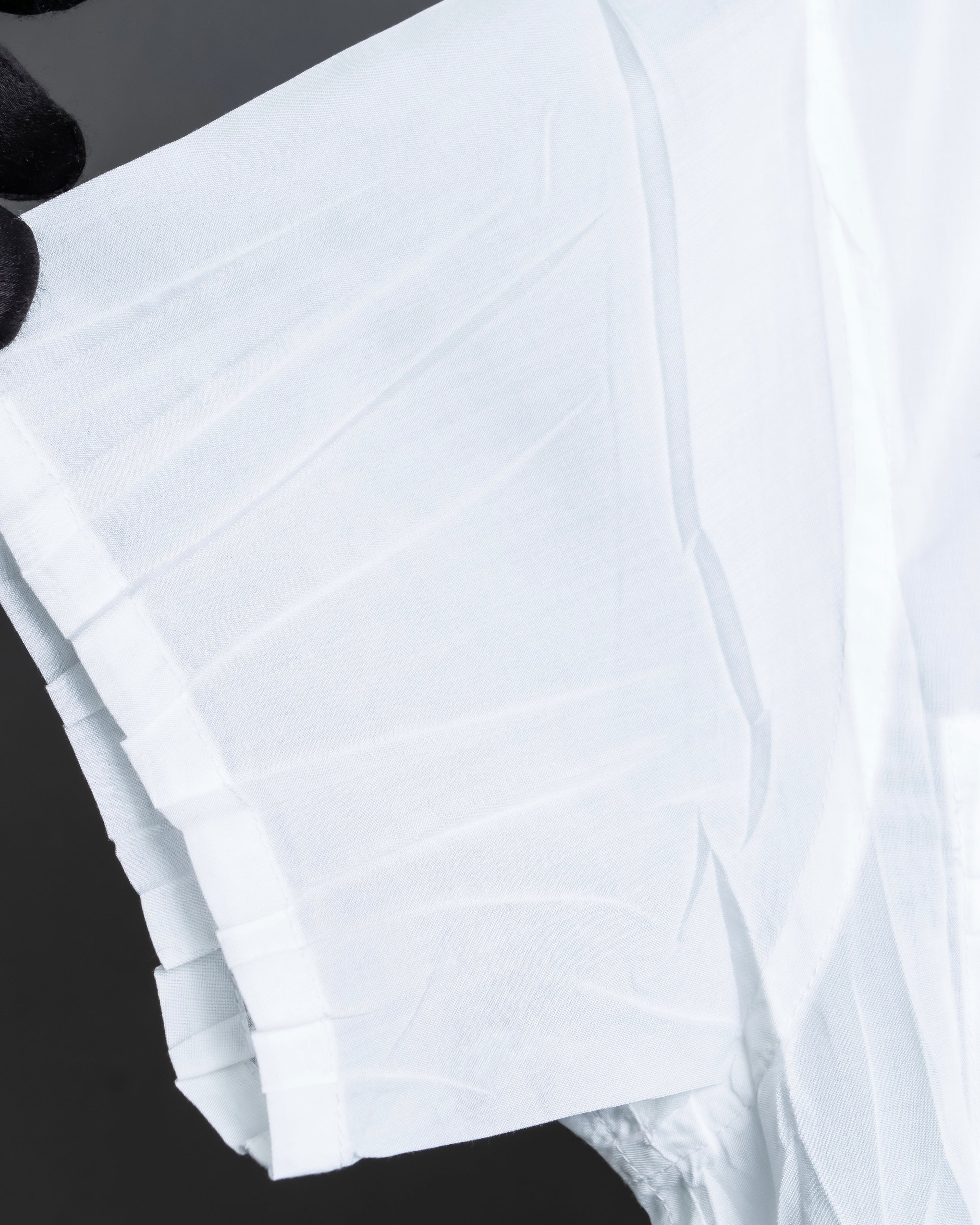 "ISSEY MIYAKE" Pleated short sleeve shirt