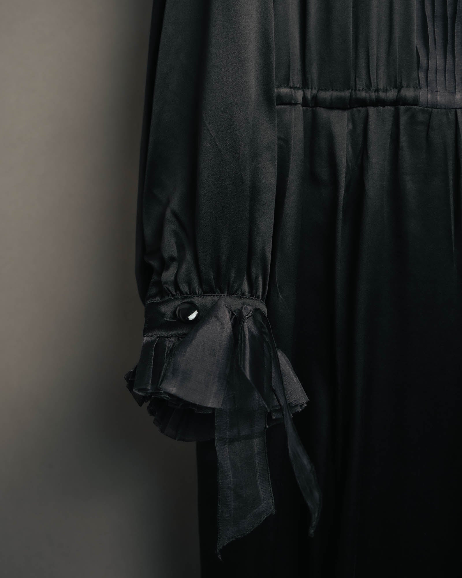 -SPECIAL- “Christian Dior” 90’s Silk pleated ruffle dress