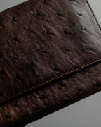 "LOEWE" Ostrich leather bi-fold wallet