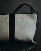 "GUCCI" 90’s-00’s suede piston-closure shoulder bag