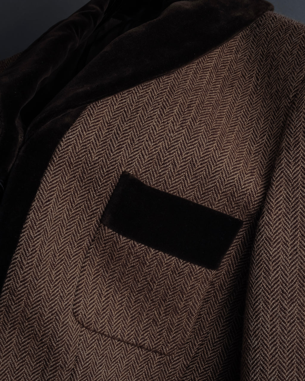 "FENDI" Velvet switching design herringbone set up