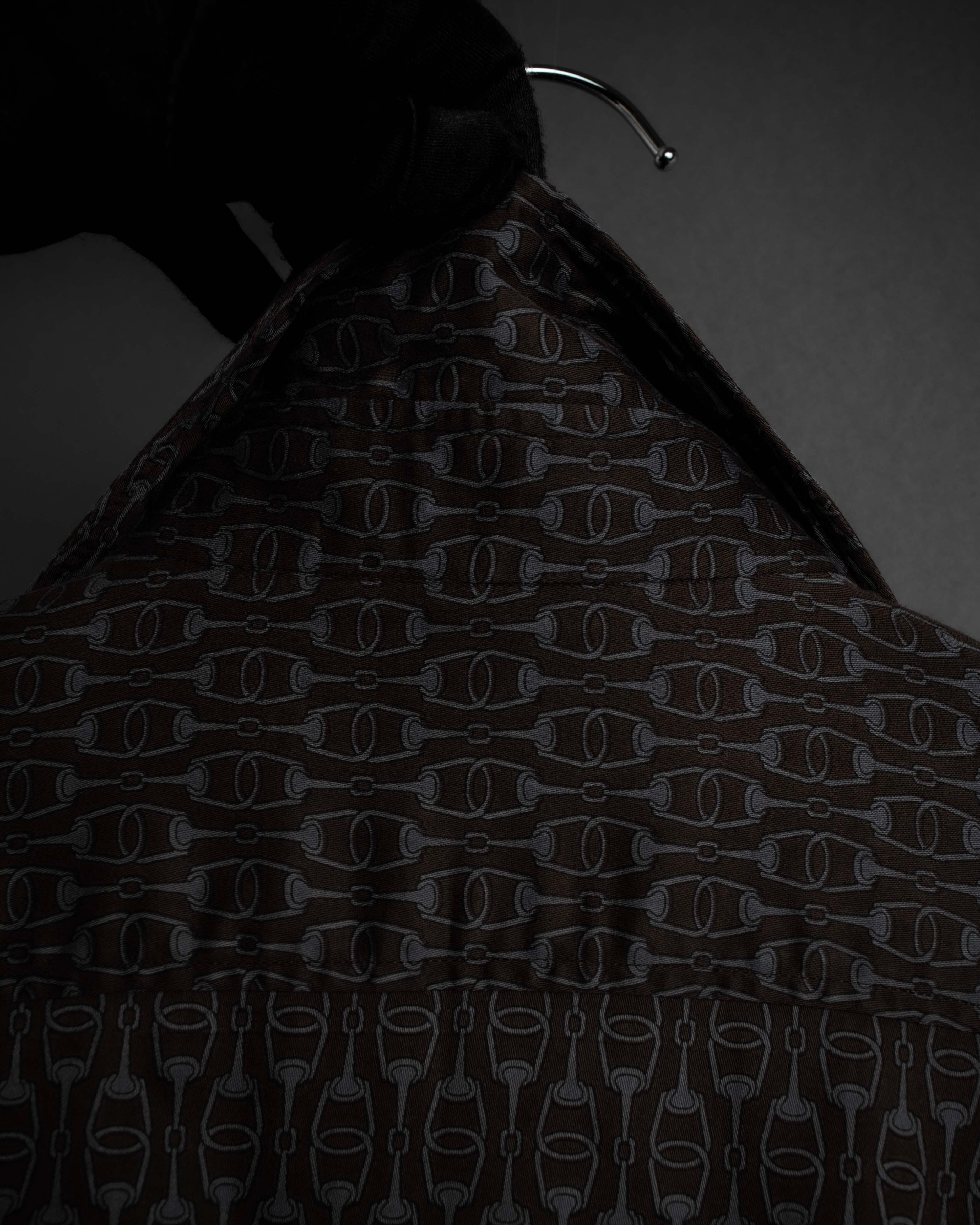 "GUCCI" Horsebit pattern shaped shirt