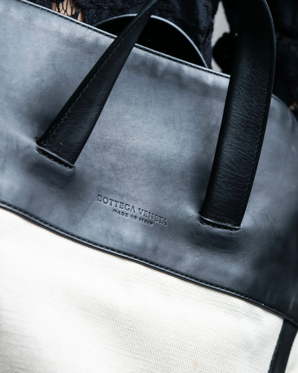 "BOTTEGA VENETA" 19AW Canvas & leather combination 2way bag