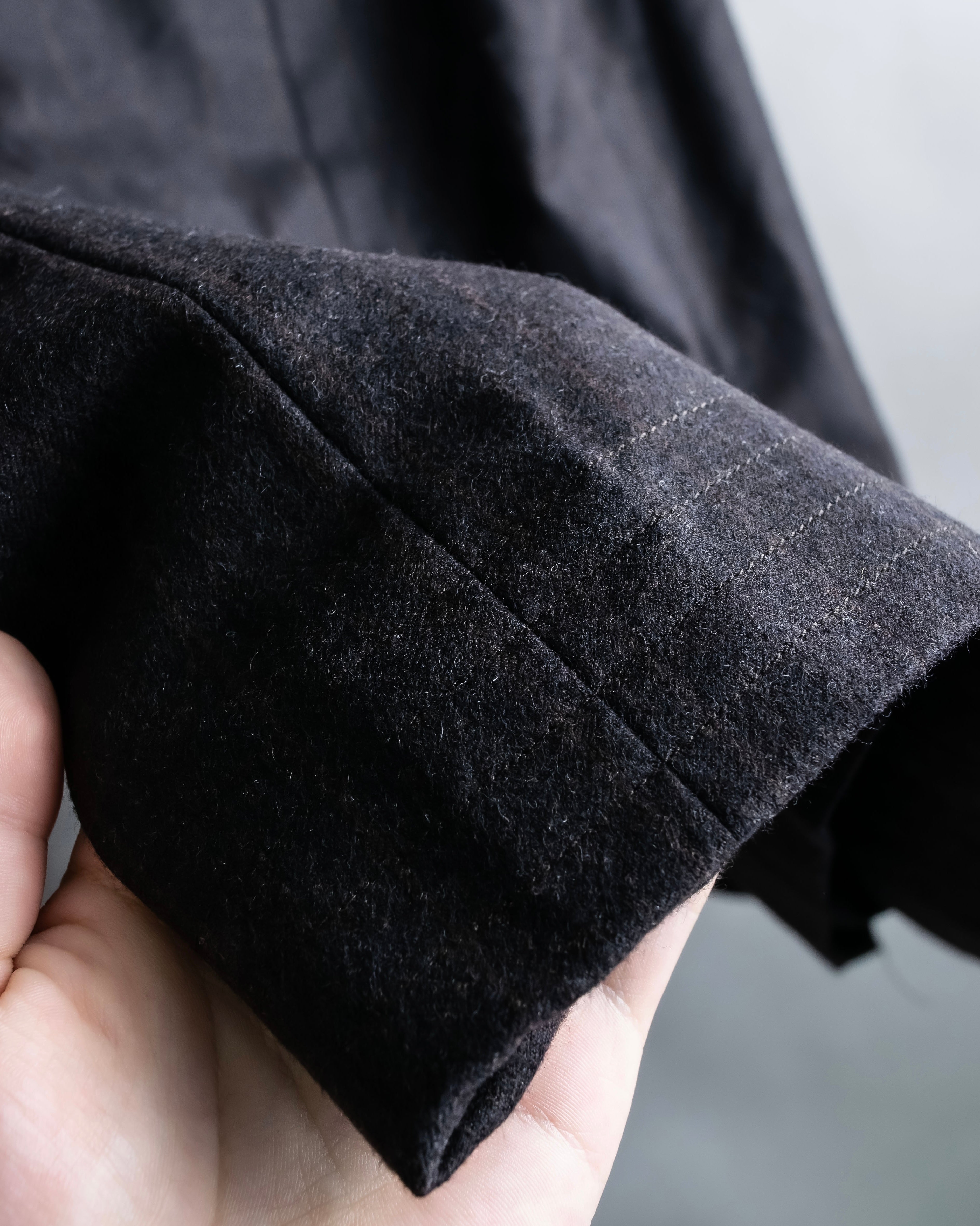 "CHANEL" Shadow stripe midi wrap skirt