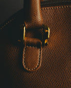 "LOEWE" 80s–00's logo embossed leather handbag