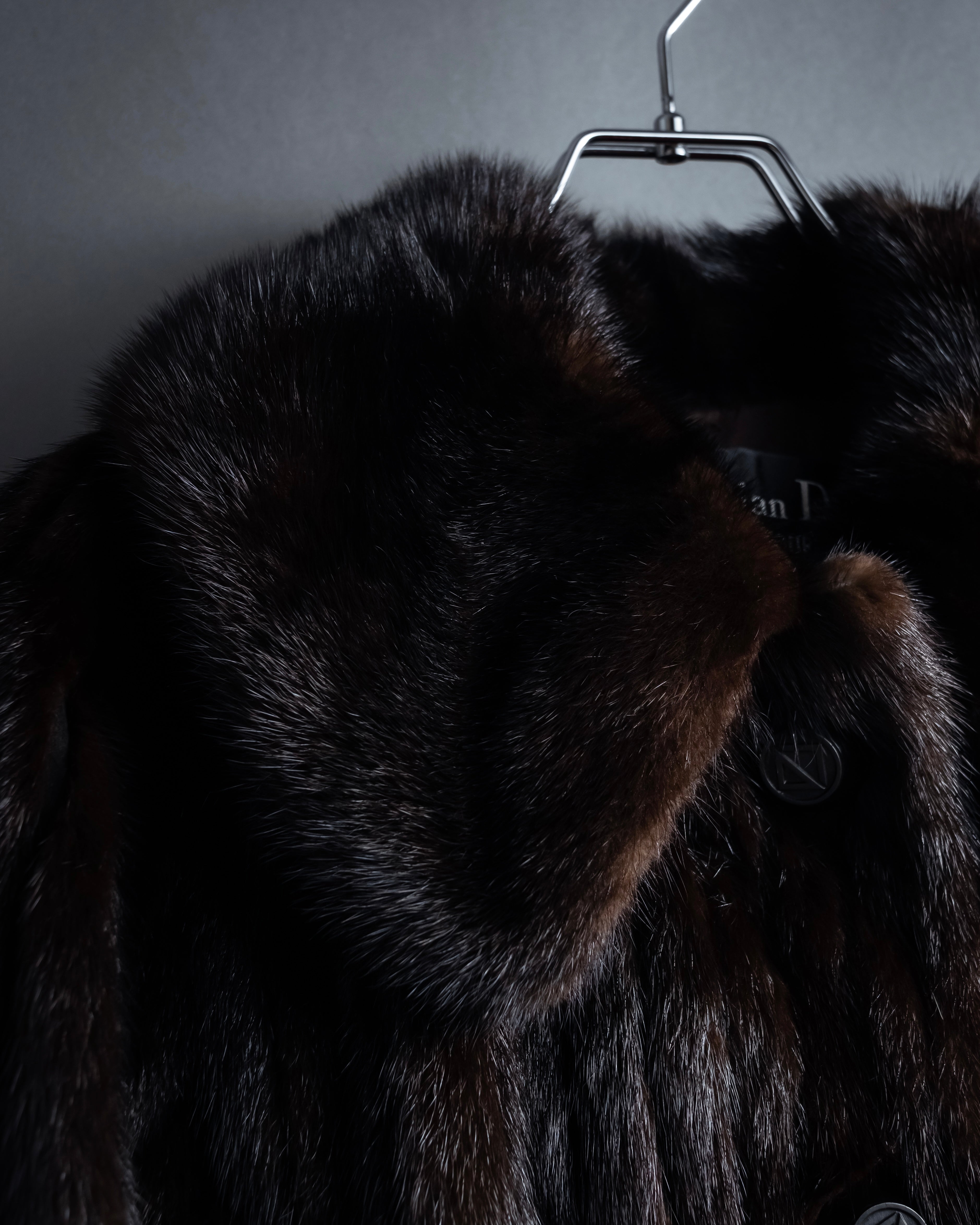 -SPECIAL- "Christian Dior Boutique Paris" 70's-80's Panel work design 100% mink fur coat