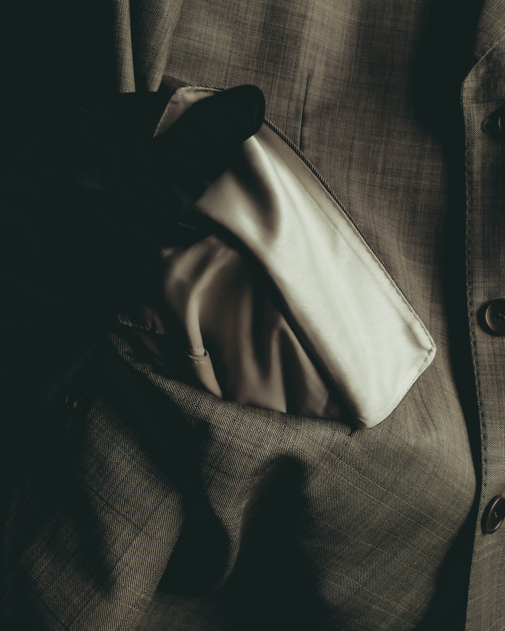 "MONSIEUR by GIVENCHY" 90's Checked wool tailored blazer