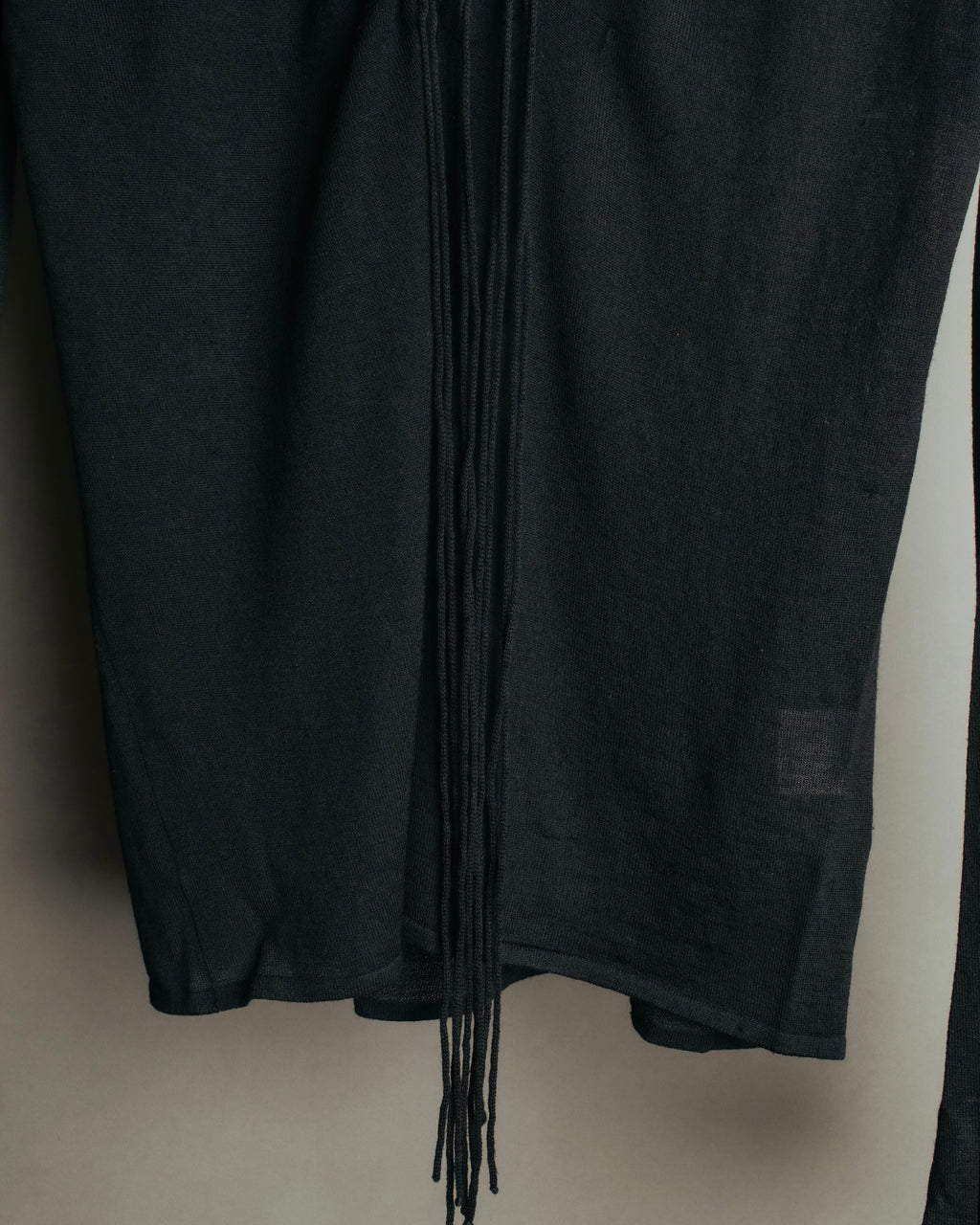 “GUCCI” 2001-2004 Tom Ford era gathered wool fringe knit top