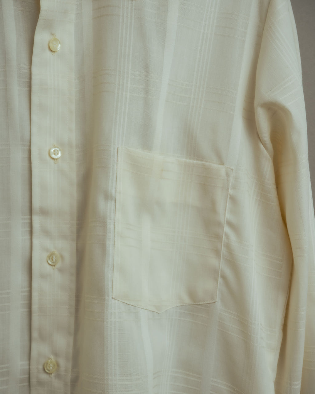 -MOOD Vintage Collections-
70’s-80’s Tone on tone check dress shirt