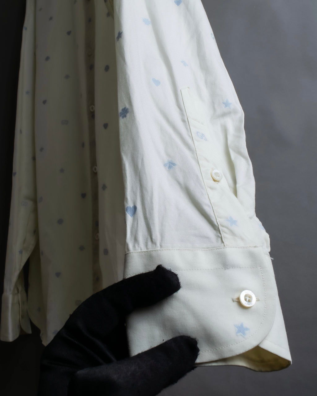 "GUCCI" Iconic embroidered pattern cotton shirt