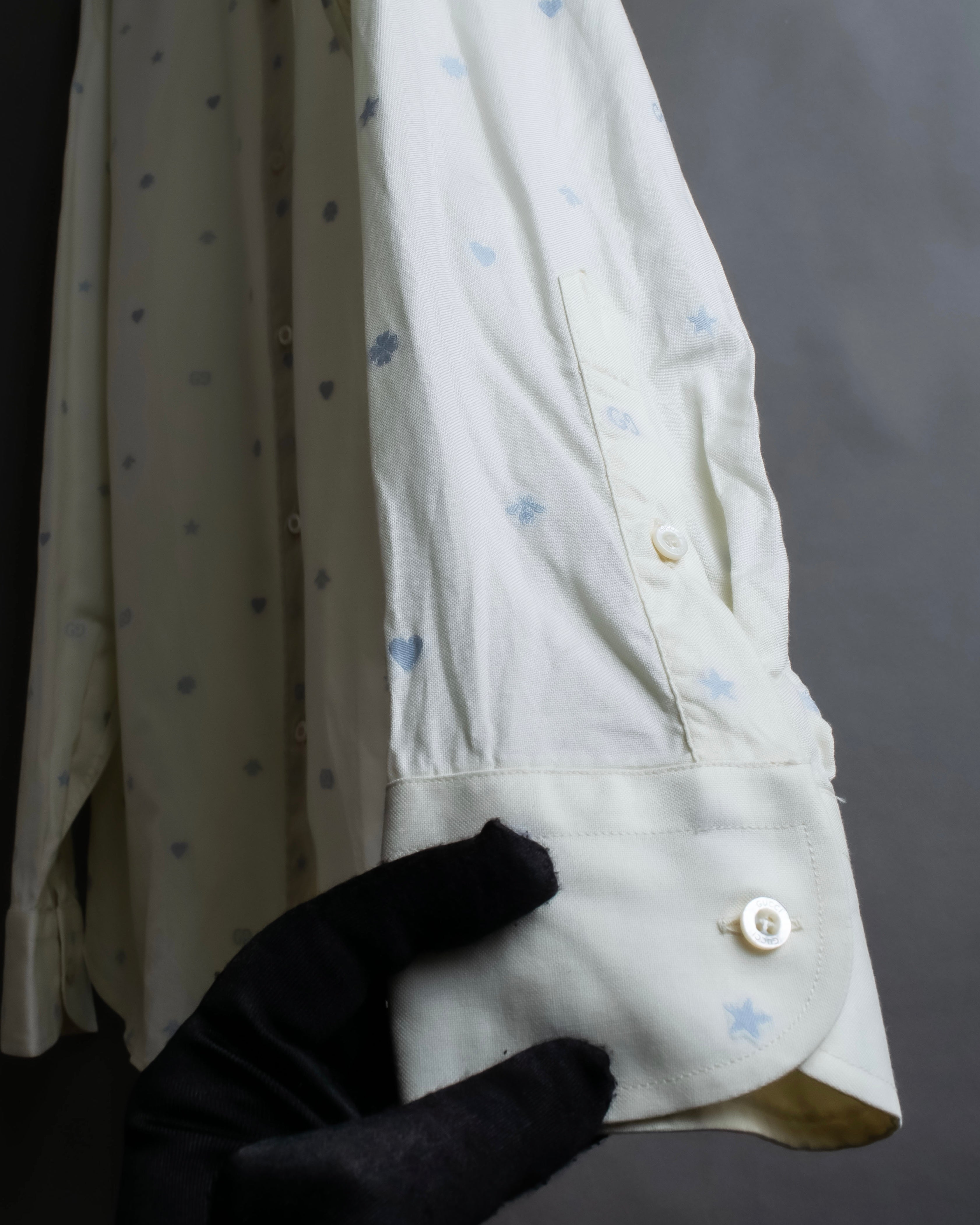 "GUCCI" Iconic embroidered pattern cotton shirt