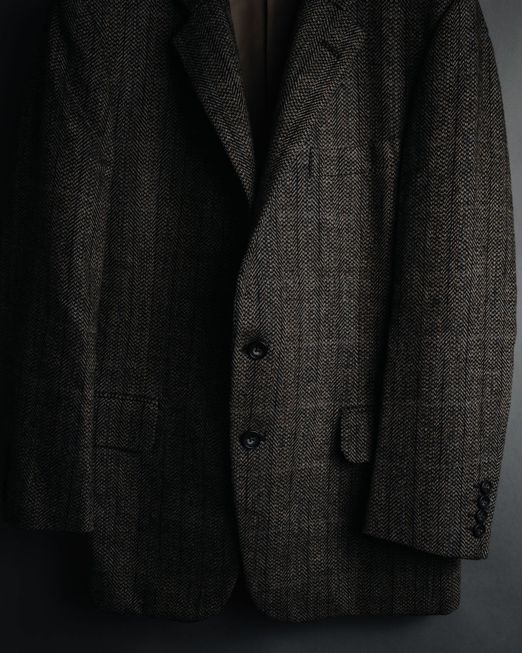 "Burberrys" 90’s Herringbone tweed wool suit set