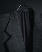 "YVES SAINT LAURENT" 80’s-90’s glen check tailored suit set