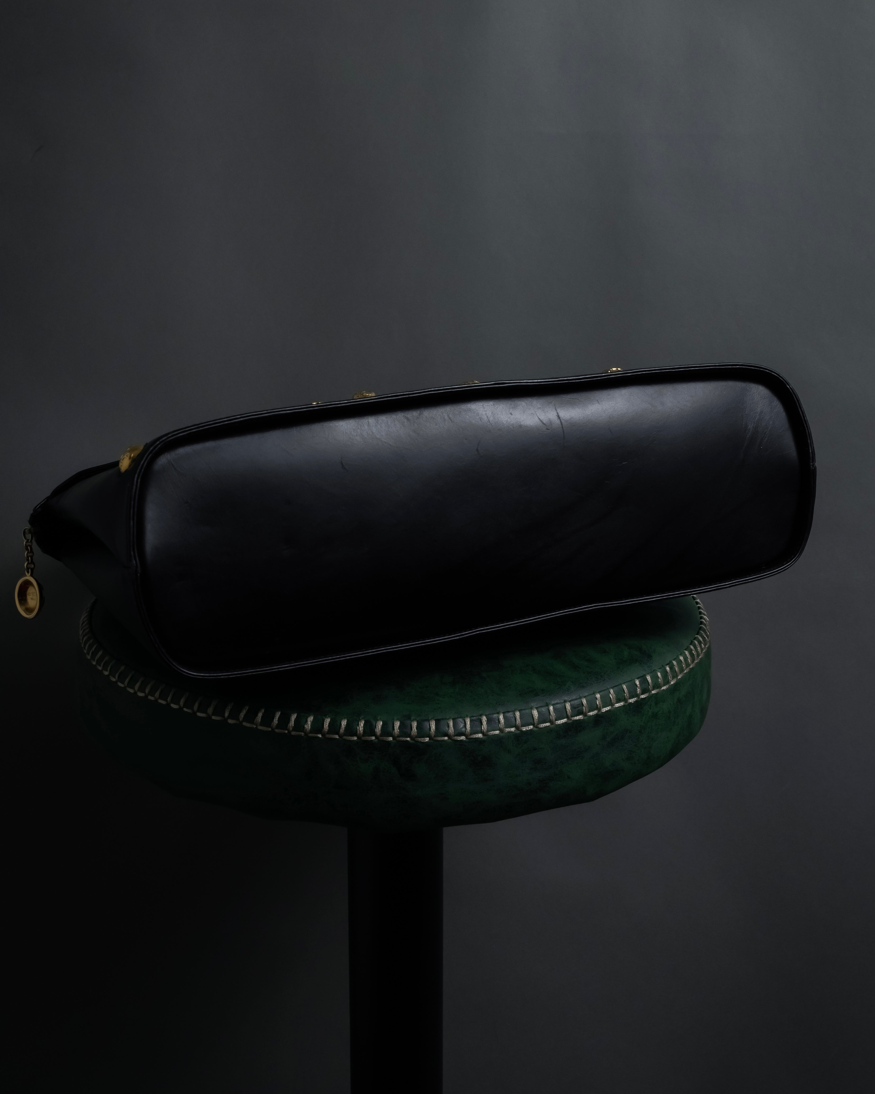 "Salvatore Ferragamo" 90's Animal motif studs design leather bag