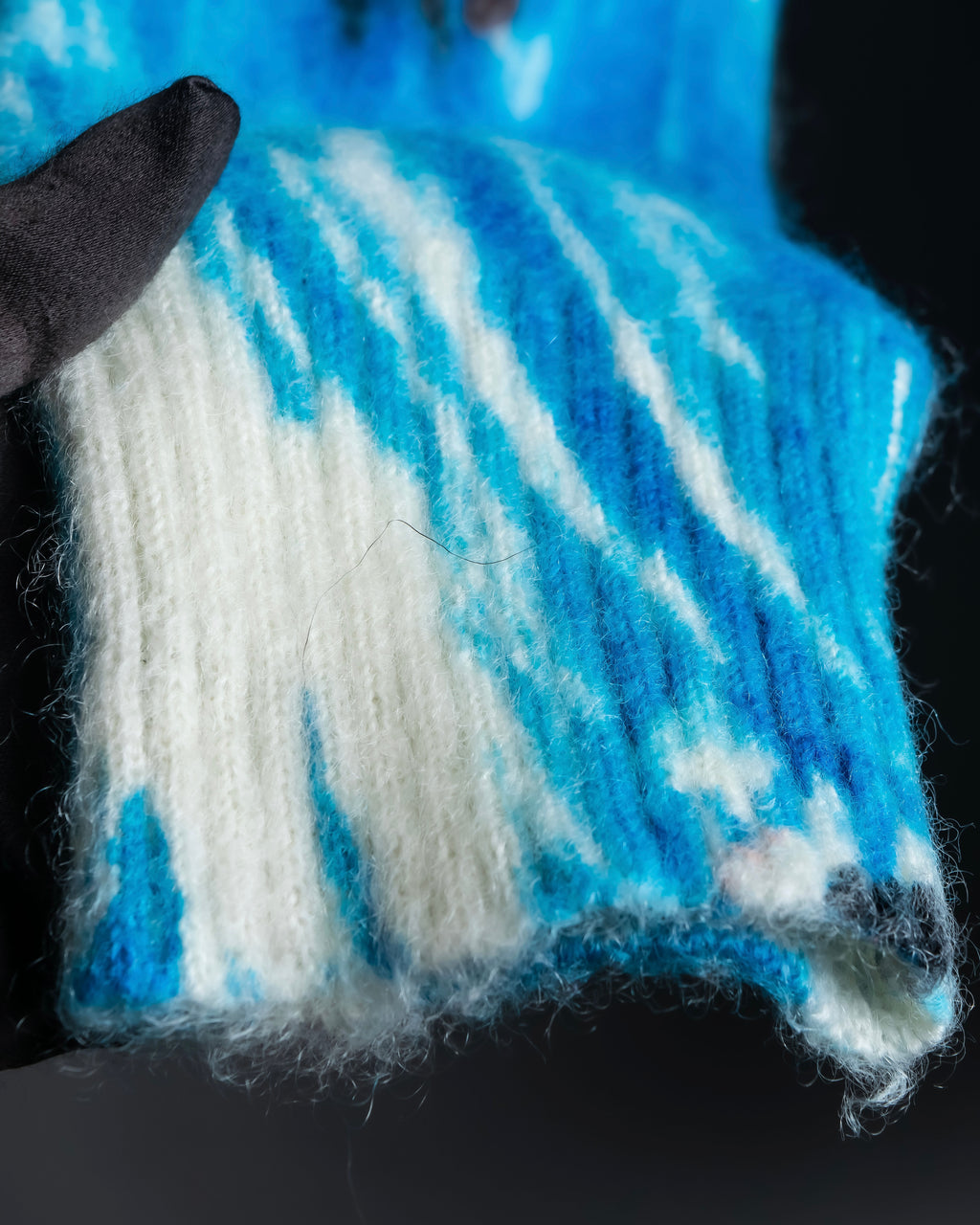 "PRADA" Abstract all over print mohair blend knit