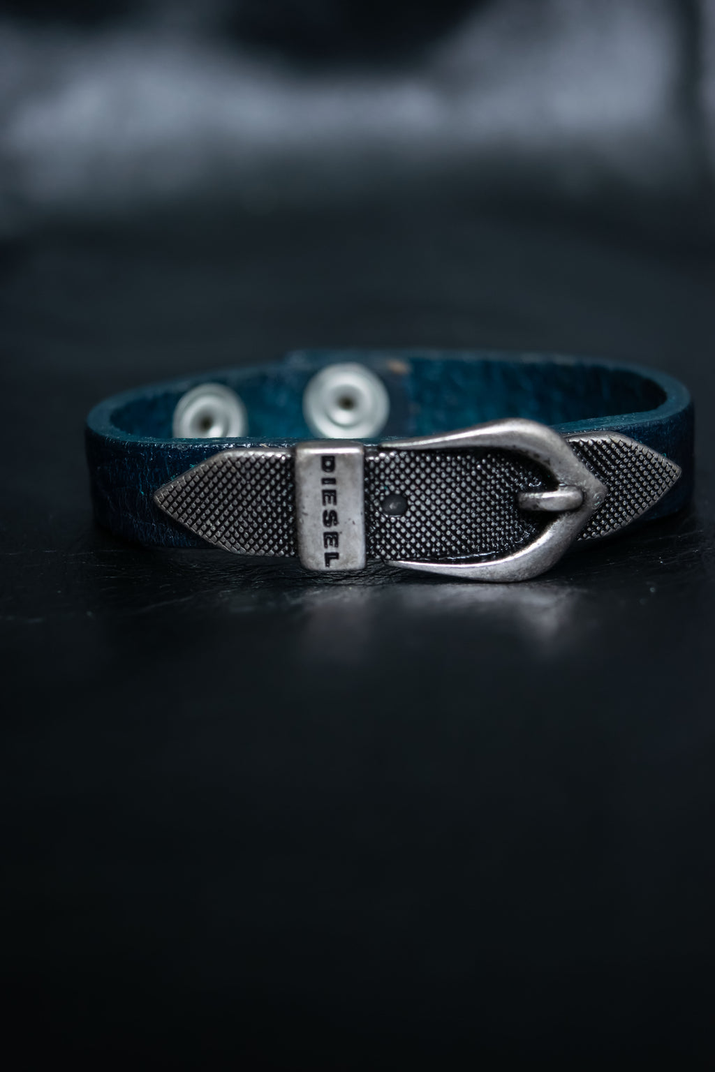 “DIESEL” Logo belt designed leather bracelet